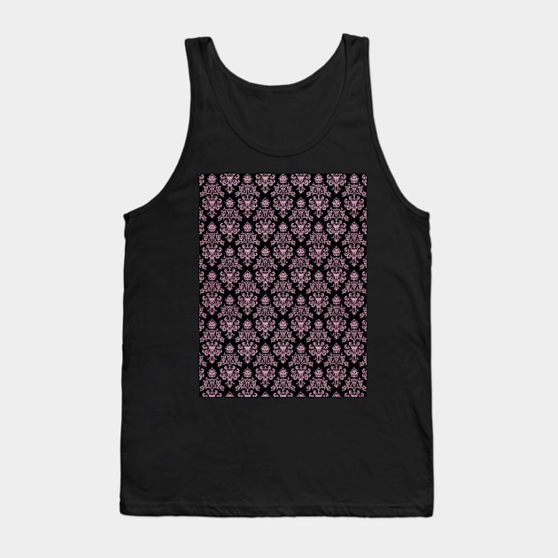 Haunted Mansion Wallpaper Black and Gold Tank Top by FandomTrading